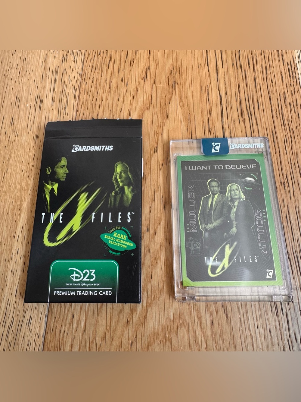 Cardsmiths The X-Files D23 Premium I Want to Believe Green Parallel Trading Card